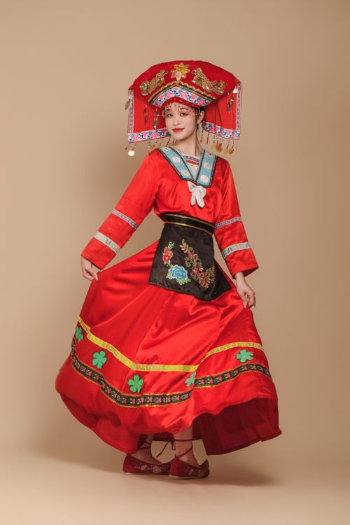 壯麗壯族服飾少數民族服飾女性人物攝影圖 攝影